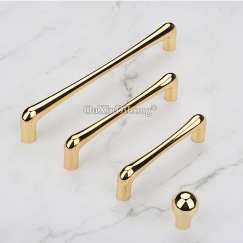 New Arrival 10PCS European Gold Kitchen Cabinet Door Handles Cupboard Wardrobe Dresser Drawer TV Cabinet Pulls Handles & Knobs