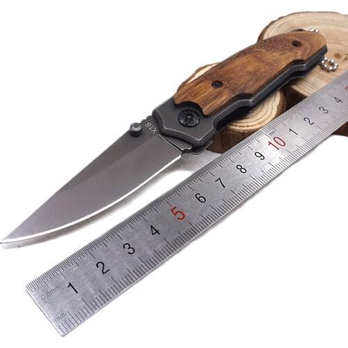 Hunting Pocket Tactical Knife Folding Survival Knife Wood Handle Multi Camping Knives 3CR13 Blade Outdoors EDC Tools