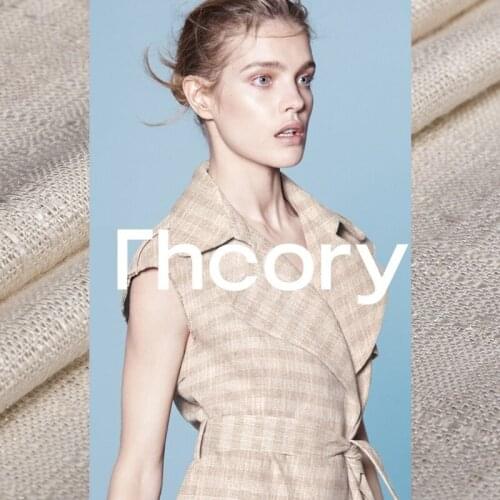 / Weaving under Moonlight Milan Direct Delivery High-End Bamboo Dark Pattern Pure Linen Fabric Is Drooping and Cold