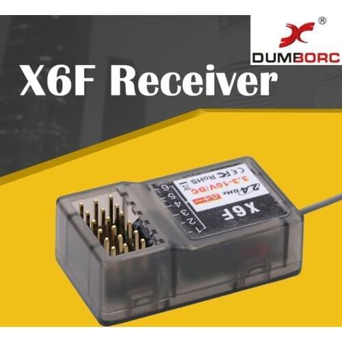 DUMBORC X6F 2.4G 6CH Radio Control System Receiver for Domborc RC X6 Transmitter RC Car Boat Transmiztter