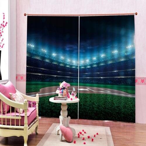 Luxury Blackout 3D Window Curtains For Living Room Bedroom sport curtains for liveing room green curtains