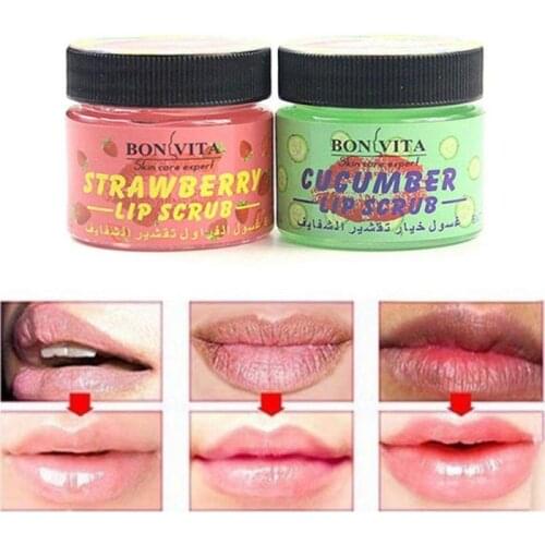 Lip Scrub Smooth Exfoliating Balm Care Repair Dry Anti Aging Wrinkle Fruit Flavor Nourishing Lip Scrub Soft Lips Care TSLM2