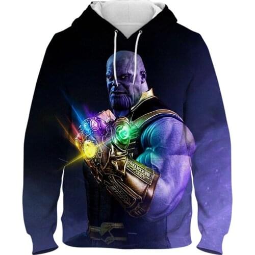 New Fashion Marvel The Avengers Thanos 3D Print Hoodies Cool Sweatshirts Men Women Children Fashion Boy Girl Kids Pullover Coat