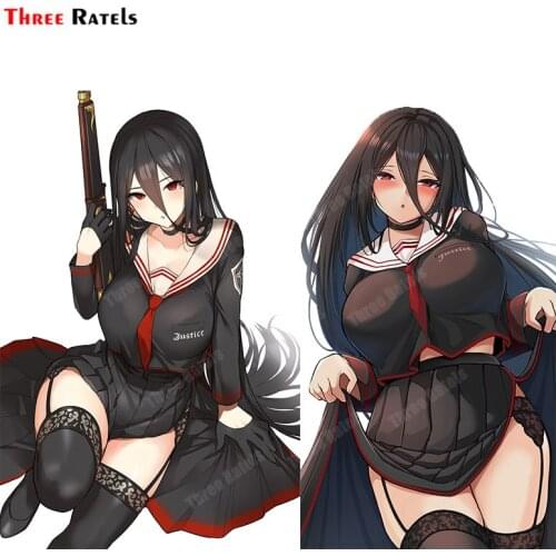 Three Ratels A738 Hasumi Blue Archive Anime Stickers Motorcycle Decals Anti Scratch Film Decoration Vinyl Material