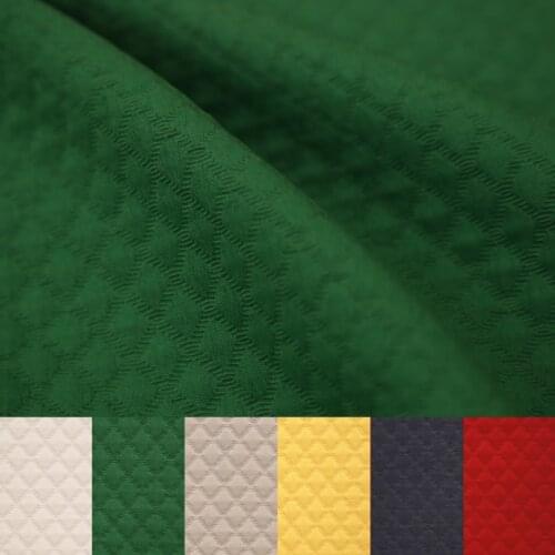 Custom embossed spring and autumn jacquard fabric diamond shape fashion clothing stiff shorts coat fabric DIY design materials