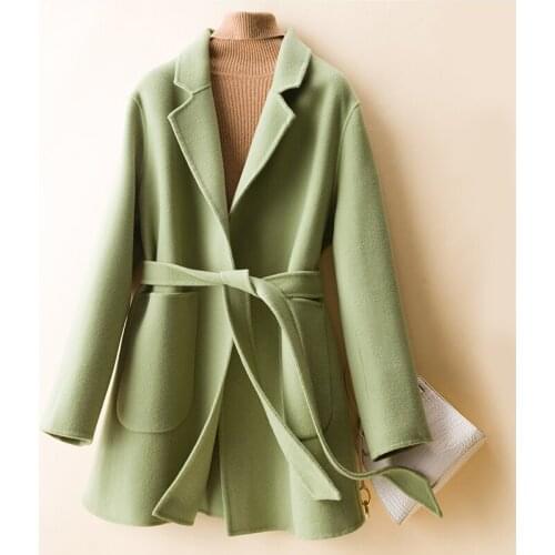 100% Wool Coat for Women Autumn Jacket New Arrival Double-Sided Woolen Coat Winter Womens Overcoats Abrigos Para Mujer WPY4031