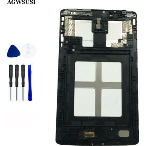 For LG G Pad 8.0 V480 V490 LCD Display Screen Monitor Module Touch screen Sensor Glass Digitizr Assembly with Frame