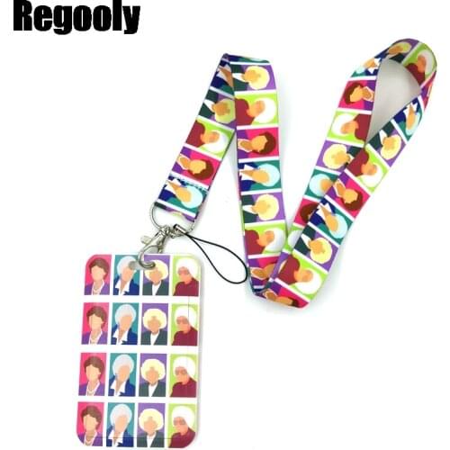 The Golden Girls Lanyard Credit Card ID Holder Bag Student Women Travel Card Cover Badge Car Keychain Gifts Accessories