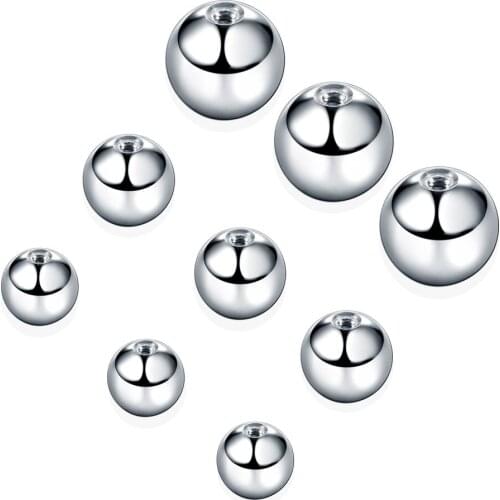 100pcs Stainless Steel Piercing Balls Replacement Parts for Thread Piercing Jewellery
