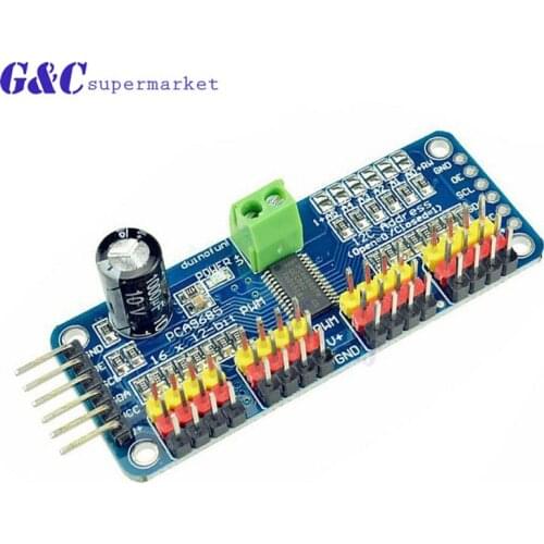 16-Channel 12-bit PWM/Servo Driver - I2C interface - PCA9685 for Arduino Raspberry Pi DIY Servo Shield Module