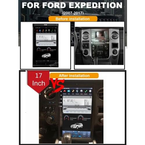 17 inch Android System vertical screen Car GPS navigation For-FORD expedition 2007-2017 Multimedia DVD Player
