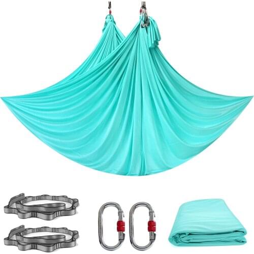 2021 Anti Gravity 9 Yard/ 8.2 Meters High Strength Low Stretch Yoga Hammock Full Set Equipment For Acrobatic Fly Dance