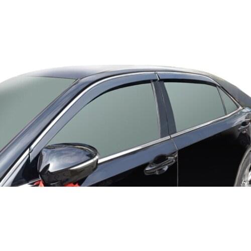4 Piece Injection molding trim vent shade rain sun wind deflector window visor for crown 2005-2009 2010-2014 2015-2018