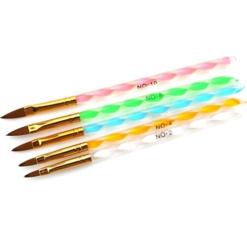 5Pc/Set Nail Art Brush Pen for UV Gel Nail Polish Painting Drawing Brushes set Nail Art DIY Brush Set UV Gel Design Nail Brushes