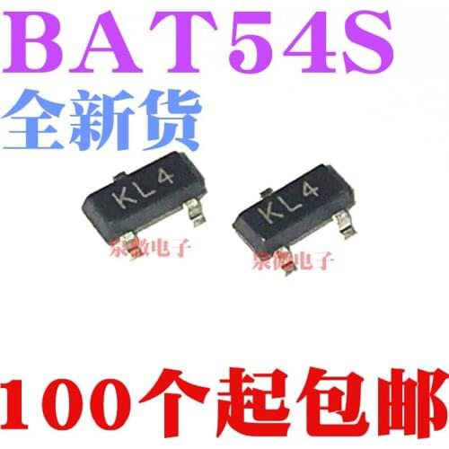 50PCS BAT54S BAT54 KL4 SOT-23