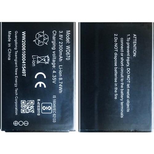 2300mAh Battery WD670 For Tele2 KB-OSH150-2300 Tele 2 OSH-150 4G LTE Pocket WiFi Router