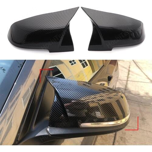 1 Pair Rearview Mirror Cover Side Wing Rear View Mirror Case Covers Glossy Black For BMW F20 F21 F22 F30 F32 F36 X1 F87 M3