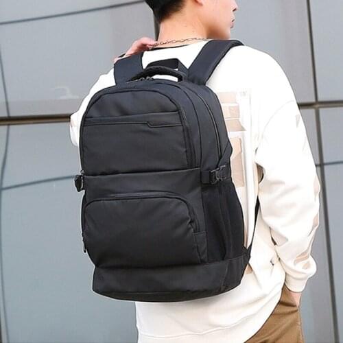 Black Brand Backpack For Men 2021 Simple Large Capacity Short-distance Male Travel Back Pack Youth Sports Bag College Schoolbag