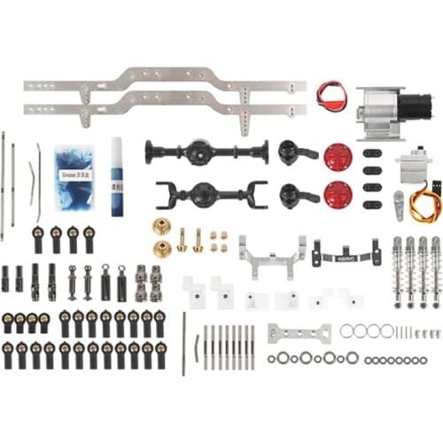 For WPL D12 Metal 4X4 Off-Road RC Body Chassis Frame Kit 1/10 RC Car Upgrade Parts DIY Accessories
