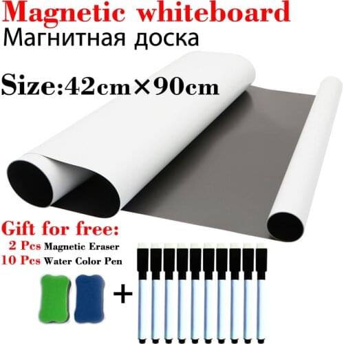 42*90cm Magnetic WhiteBoard Fridge Magnets School Home Office Message Board Dry Erase White Board Calendar Board