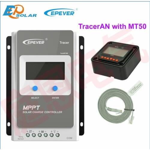 EPEVER MPPT Solar Charging and Discharge Controller 12/24V LCD MT50MPPT 30A 40A