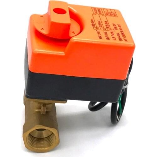 DN20(G 3/4") AC220V electric actuator brass ball valve,Cold&hot water/Water vapor/heat gas 2 way Brass Motorized Ball Valve