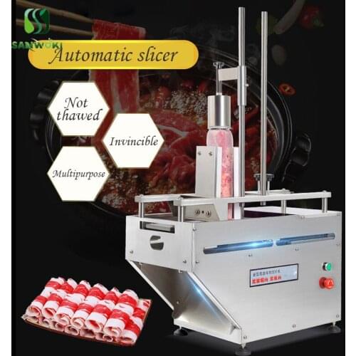 Frozen Meat Slicer Commercial Frozen Meat Slicer Cutter Machine Meat slicer with double roll