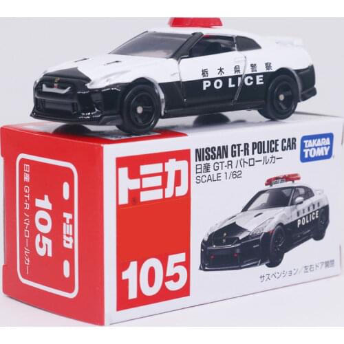 Takara Tomy Tomica No.105 Nissan-GT-R Police-Car Diecast Car Model Toy for Boys