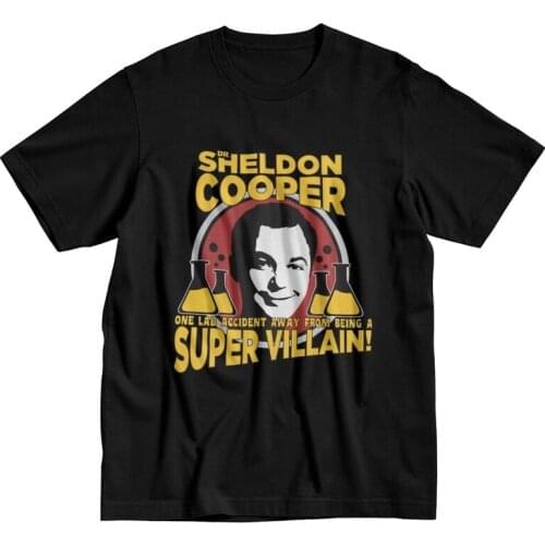 Mens The Big Bang Theory T Shirts Short Sleeved Cotton Tshirt Trendy T-shirt Leisure TV Show Sheldon Cooper TBBT Tee Clothing