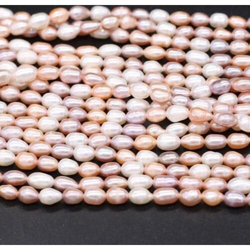 Small Beads Natural Freshwater Pearls Mixed Color Rice Shape Pearl Punch Loose Bead for Jewelry Making Necklace Bracelet Gift