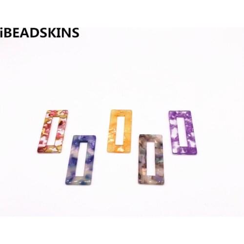 New arrival! 50x21mm 50pcs/lot acetic acid rectangle shape charm for earrings accessories/Earring parts Jewelry Findings making