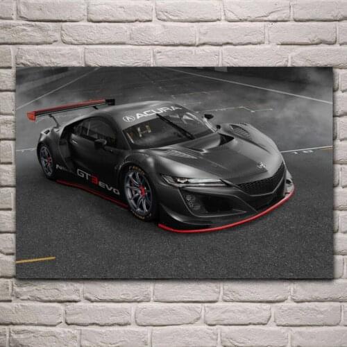 Nsx gt3 evo 3 supercar cool sport car living room decoration home art decor wood frame fabric poster KH481