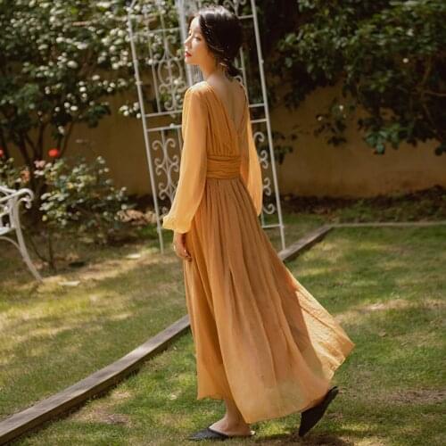 Long Sleeve Mesh Fashion Dress Women V-Neck Holiday Long Maxi High Waist Loose Causal Elegant Party Evening Vestidos Plus Size