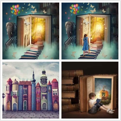 Popular christmas gift diy diamond mosaic sale cartoon 5d diamond painting full square/round Magic Book House decoration home