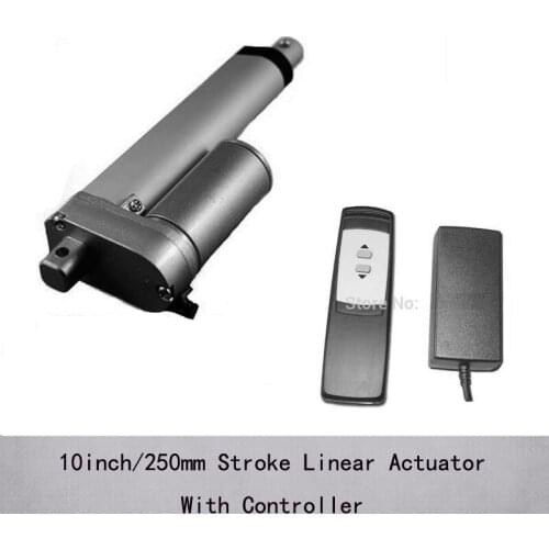 24 volt 10inch/250mm stroke windows actuator , 1000N/100kgs load electric linear actuator with remote control