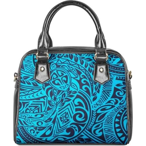 Drop Shipping 2020 New Arrivals Polynesian tribal style Shoulder Handbags Leather messenger bags custom Ladies Tote Bags