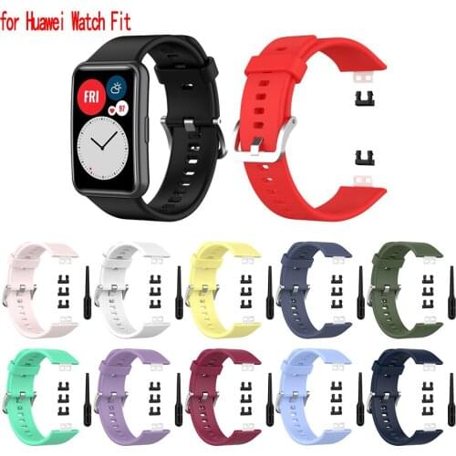 Silicone Strap for Huawei Watch Fit Bracelet for Huawei Watch Fit Sport Watch Band Strap for Huawei Fit Watch Correa Accessories