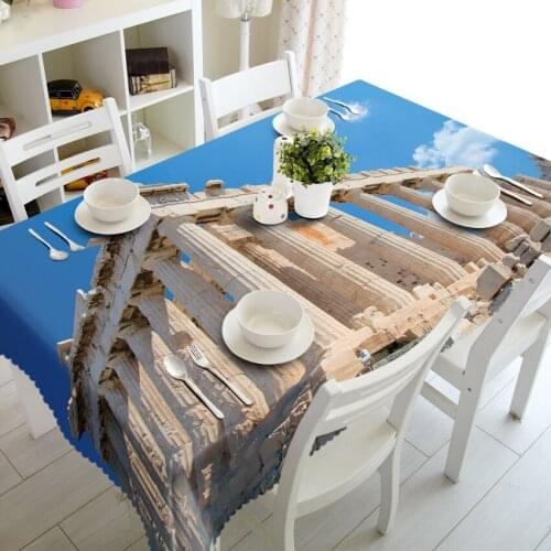 3D Architectural Pattern Tablecloth Thick Polyester Rectangle Suitable For Banquet Wedding Table Cloth Decoration Custom Size