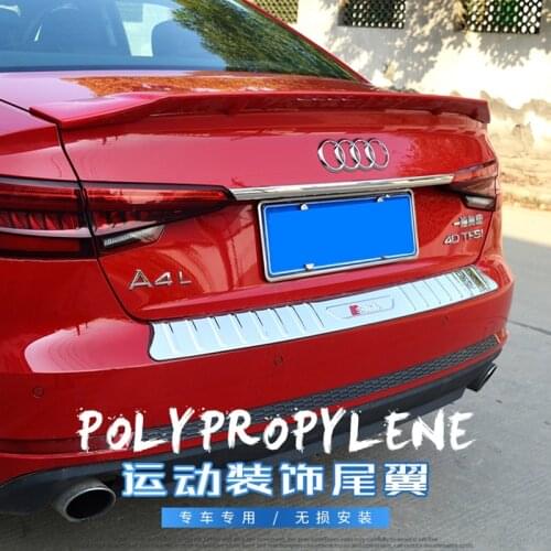 For Audi A4 A4L S4 B9 Spoiler 2017 2018 2019 High Quality ABS Material Car Rear Trunk Wing TR Style Accessories Body Kit