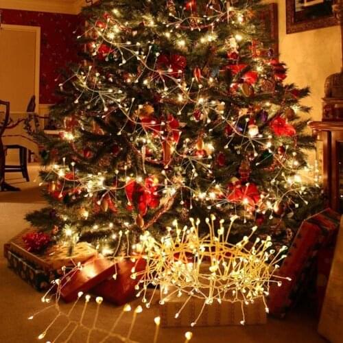 LED Copper Wire String Lamp USB Remote Control 2.5M Firecracker Fairy Garden Garland Lights Christmas Wedding Party Decor