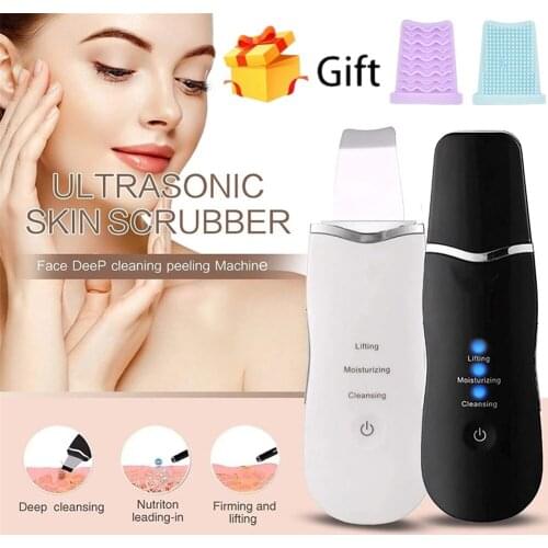 Ultrasonic Cleaning Massager for Face Skin Care Acne Blackheads Remover Cleaner Tool Scrubber Peeling Cavitation Facial