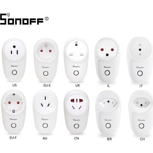 Sonoff S26 Basic WiFi Smart Socket AU/CN/EU/UK/US Wireless Plug Smart Home Switch Power Sockets Work With Alexa Google Assistant