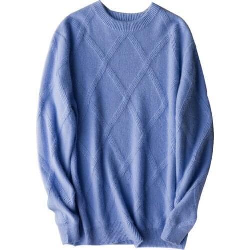 Plus Size Autumn Winter Cashmere Sweater Women O-collar Long Sleeve Knitted Pullover Thick Bottoming Woolen Sweaters KW265