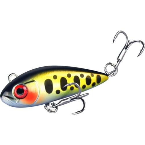 1pcs 4cm 4.5g Hard VIB Lures Fishing Minnow Bait Treble Hooks Sinking Crankbait Wobblers Fishing Tackle 3DEyes