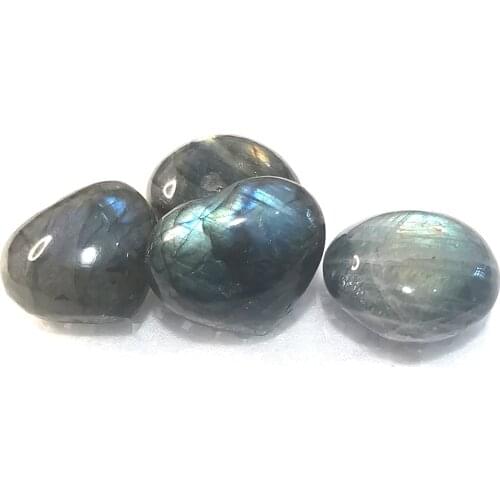 1pcs Natural Labradorite Heart Shaped Crystal Stone Feldspar Crystal Carved Palm Love Moonstone Healing Gemstones Home Decora