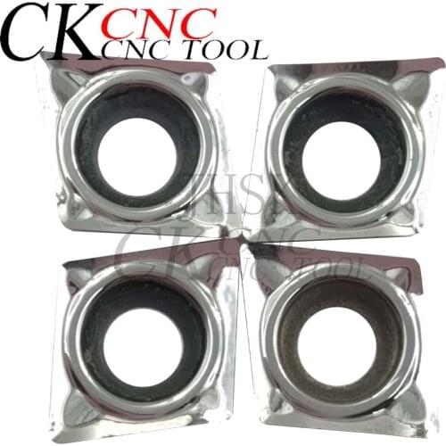 10PCS CCGT060204-AK H01 / CCGT21.51-AK H01Rotary Tool CNC Tool Aluminum Blade Blade Tool AL + Tin Al