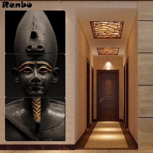 3 Piece Diamond Embroidery Ancient Egypt Pharaoh Diamond Mosaic Full Square/Round Handmade Diamond Painting Cross Stitch kits