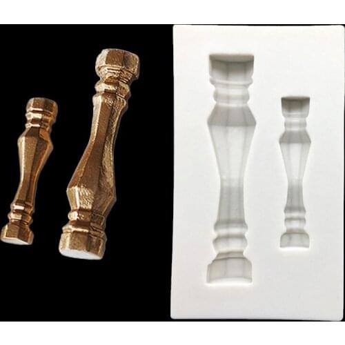 3D Silicone Roman Column Shapes Fondant Cake Chocolate Candy Jello Silicone Decorating Mould Tools