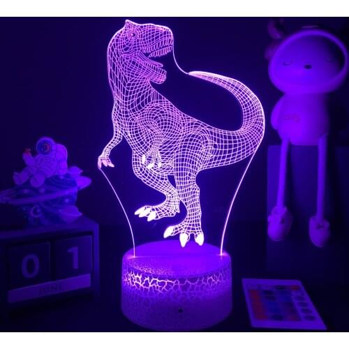 3D LED Dinosaur Table Lamp For Kids Child Bedroom Decor Birthday Gifts Bedside Lamp Tyrannosaurus Figure Room Decoration