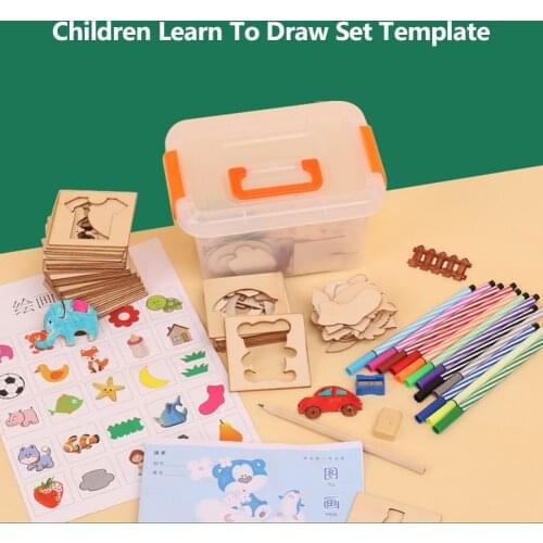 50pcs Coloring Board Stencil Creative Doodles Kids Drawing Templates Toys Wooden Drawing Painting Stencil Learning Education Toy